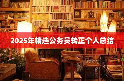 2025年精选公务员转正个人总结