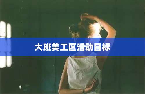 大班美工区活动目标
