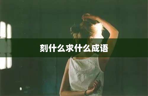 刻什么求什么成语