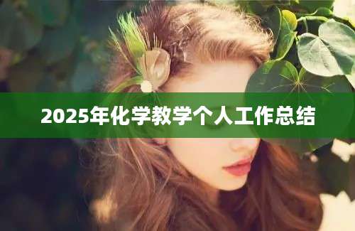 2025年化学教学个人工作总结