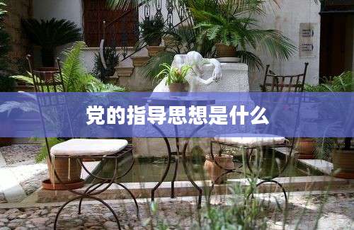 党的指导思想是什么