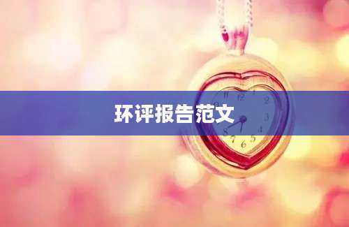 环评报告范文