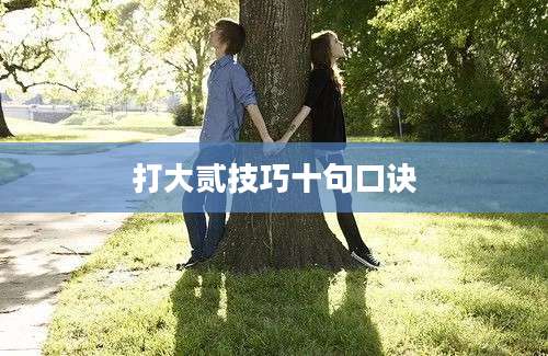 打大贰技巧十句口诀
