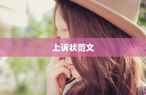 上诉状范文