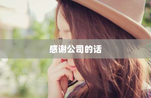 感谢公司的话