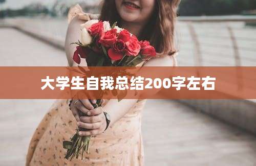 大学生自我总结200字左右