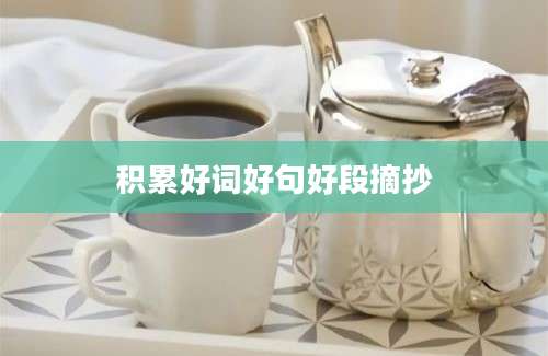 积累好词好句好段摘抄