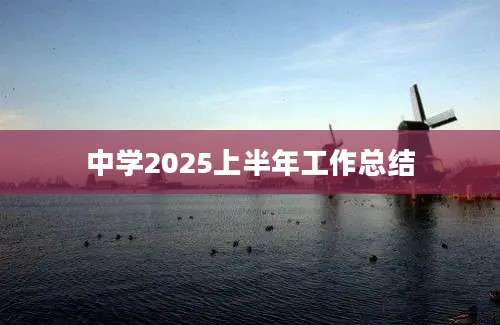 中学2025上半年工作总结