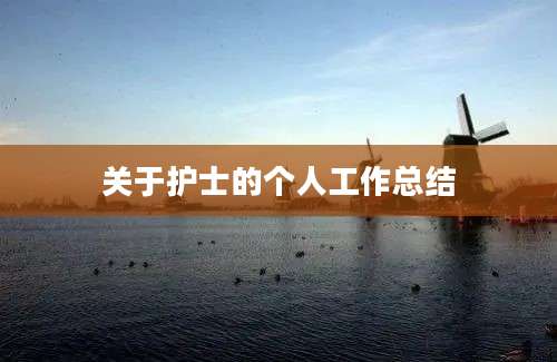 关于护士的个人工作总结