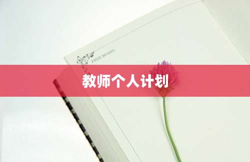 教师个人计划