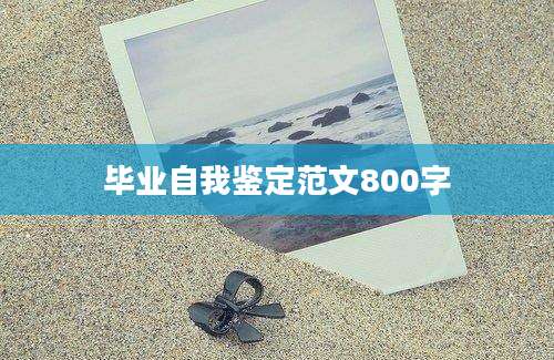 毕业自我鉴定范文800字