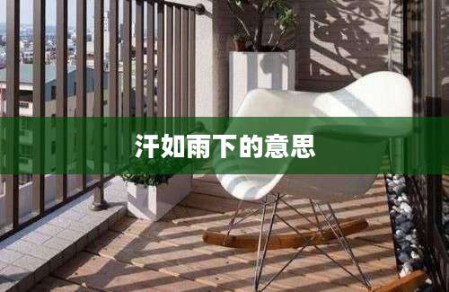 汗如雨下的意思