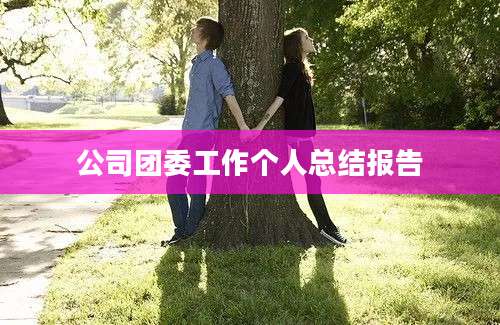 公司团委工作个人总结报告
