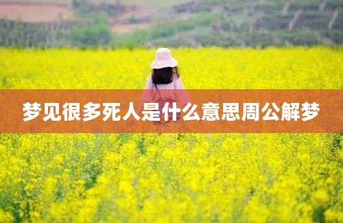 梦见很多死人是什么意思周公解梦