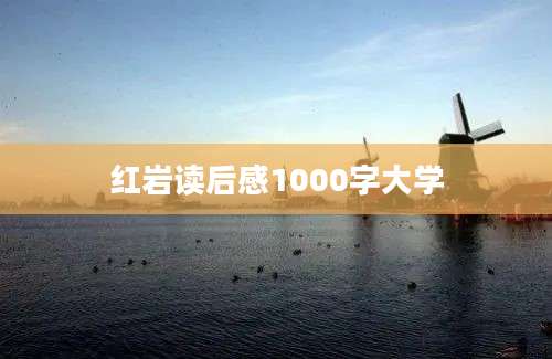 红岩读后感1000字大学