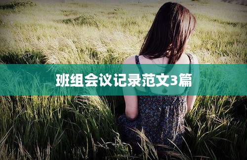班组会议记录范文3篇
