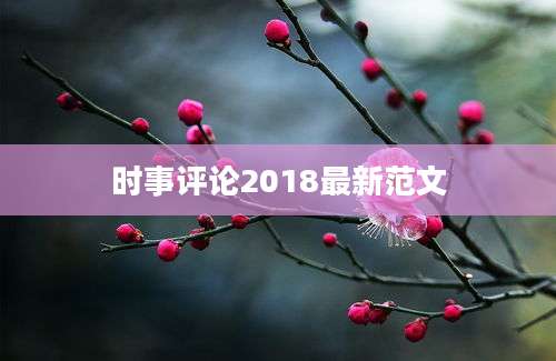 时事评论2018最新范文