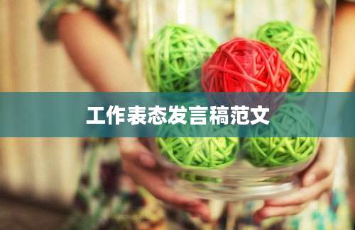 工作表态发言稿范文