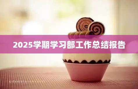 2025学期学习部工作总结报告