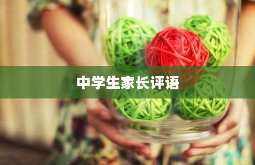 中学生家长评语