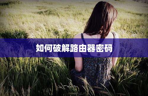 如何破解路由器密码