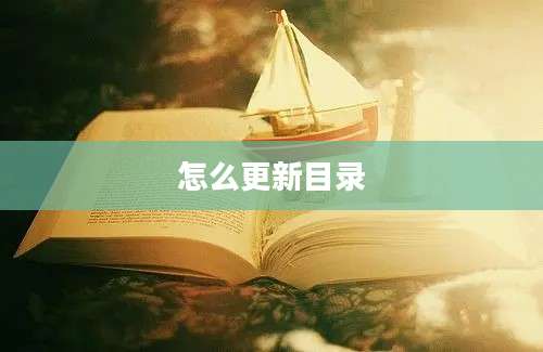 怎么更新目录
