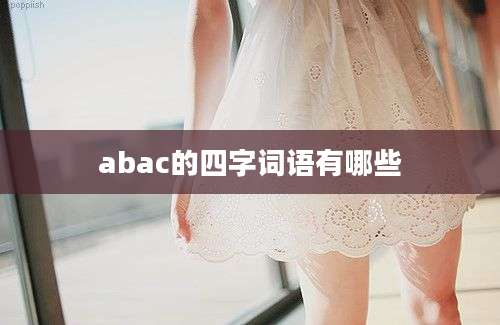 abac的四字词语有哪些