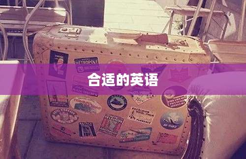 合适的英语