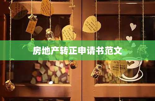 房地产转正申请书范文