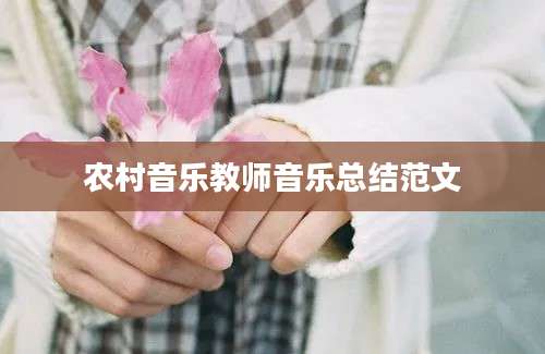 农村音乐教师音乐总结范文