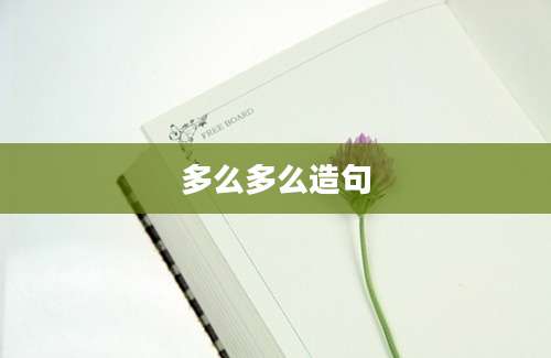 多么多么造句