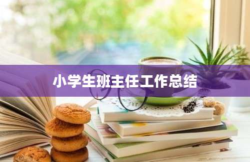 小学生班主任工作总结
