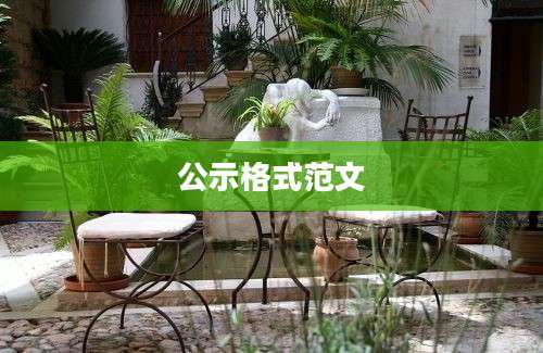 公示格式范文