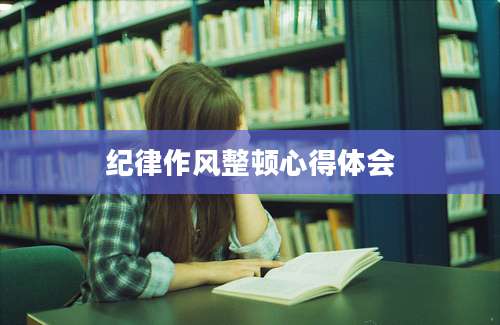 纪律作风整顿心得体会