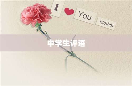 中学生评语