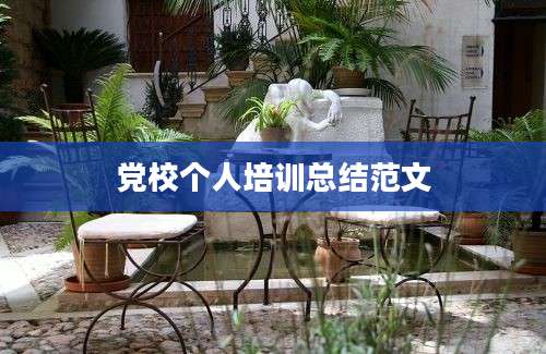 党校个人培训总结范文