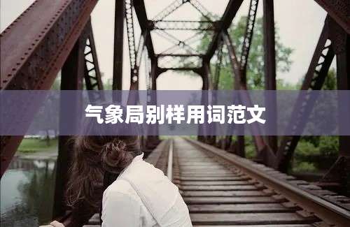 气象局别样用词范文