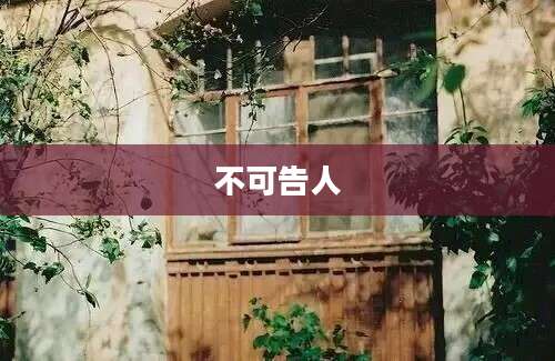 不可告人