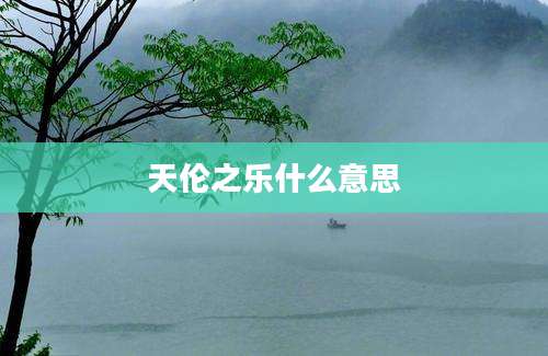 天伦之乐什么意思