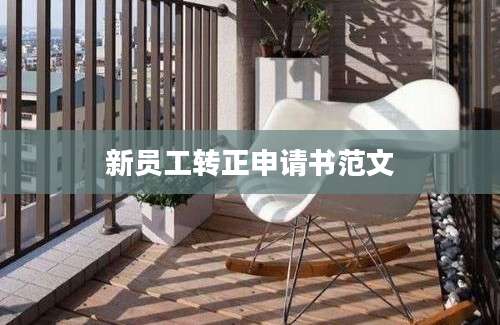 新员工转正申请书范文