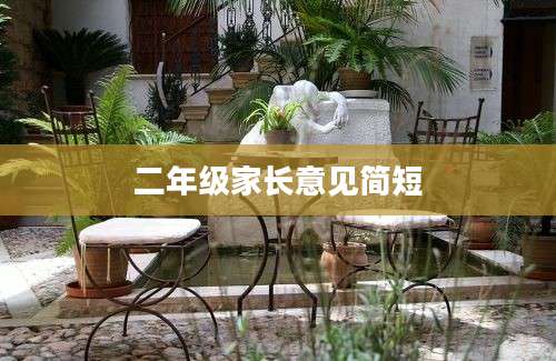二年级家长意见简短