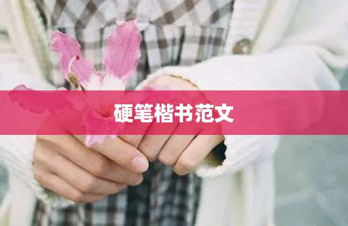 硬笔楷书范文