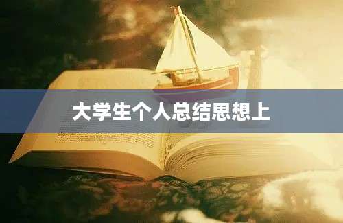 大学生个人总结思想上