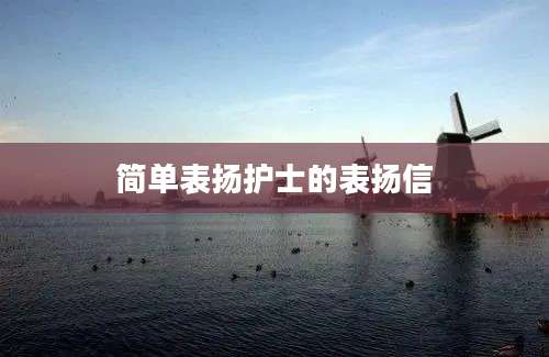简单表扬护士的表扬信