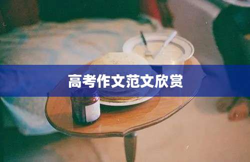 高考作文范文欣赏