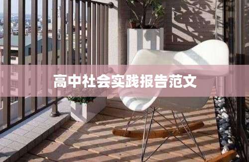 高中社会实践报告范文