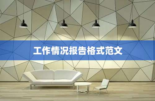 工作情况报告格式范文