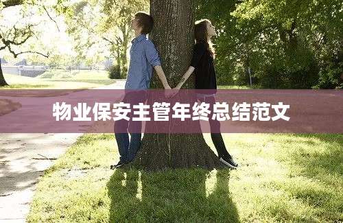 物业保安主管年终总结范文