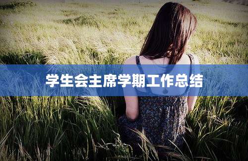 学生会主席学期工作总结