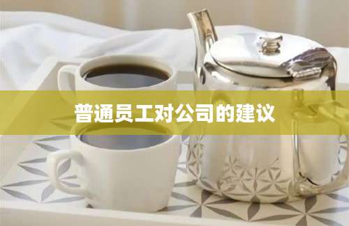 普通员工对公司的建议